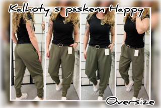 Kalhoty s páskem Happy