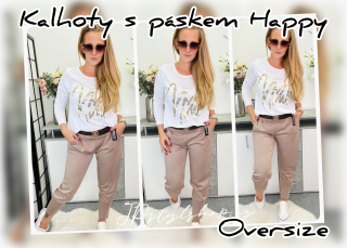 Kalhoty s páskem Happy