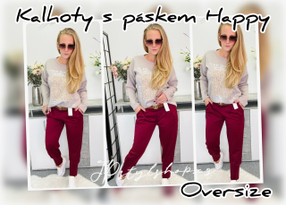 Kalhoty s páskem Happy