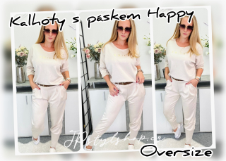 Kalhoty s páskem Happy