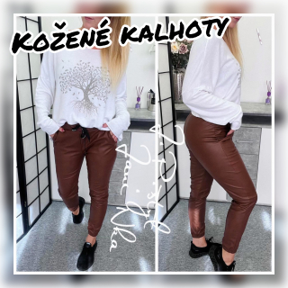 Koženkové kalhoty 