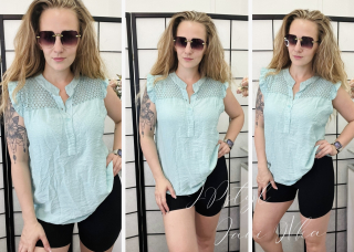 Lehká halenka - světlá tyrkys 