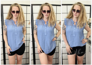 Lehká halenka - tmavě modrá