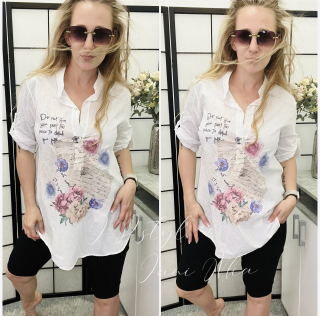 Košilová halenka s potiskem - II