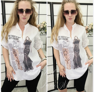 Košilová halenka s potiskem - IV