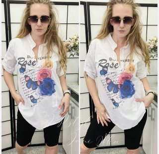 Košilová halena s potiskem - V