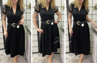 Semišková sukně s páskem 