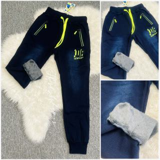 Chlapecké zateplené riflové tepláky - Kugo NewYork