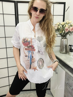 Košilová halenka s potiskem - XI