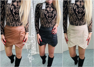 Koženková sukně/kraťasy