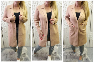 Úpletový kabát - hnědý