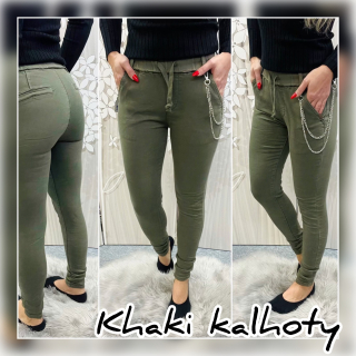 Khaki kalhoty