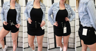 Riflové kraťasy/sukně