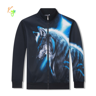 Chlapecká teplejší mikina Vlk - Kugo